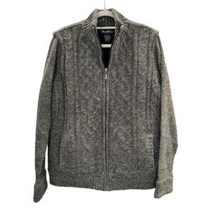 Denim & Company Dad Shacket Gray Teddy Lined Warm Winter Jacket Classic Style